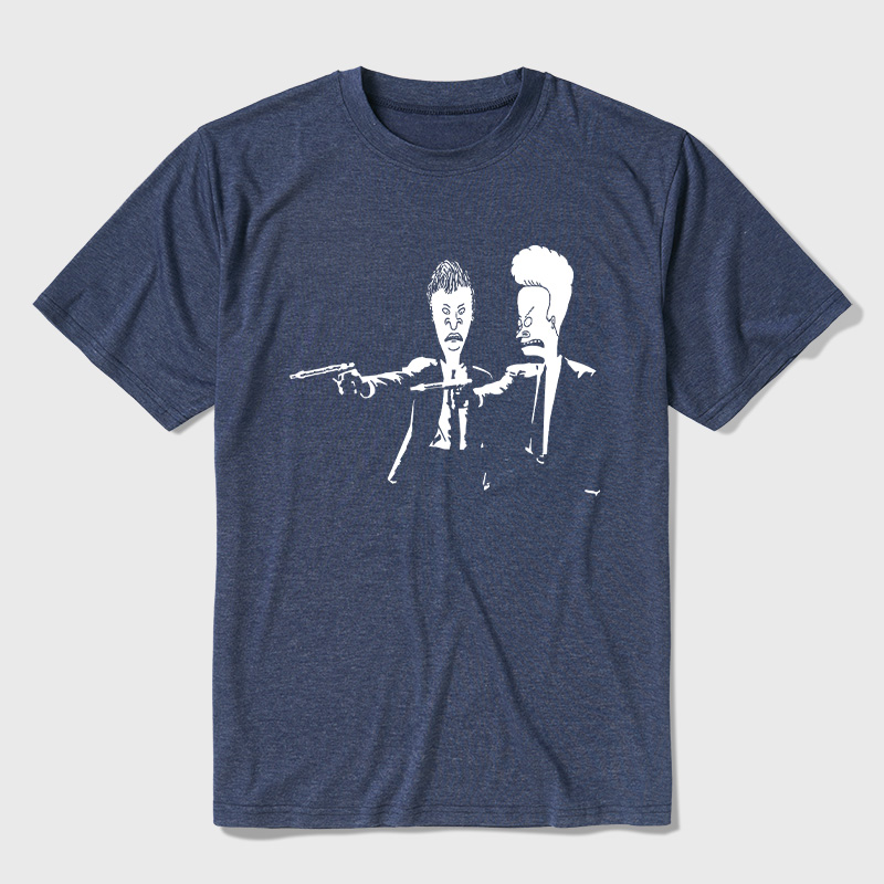 Beavis And Butthead Pulp Fiction Ultra Soft Heather Tees