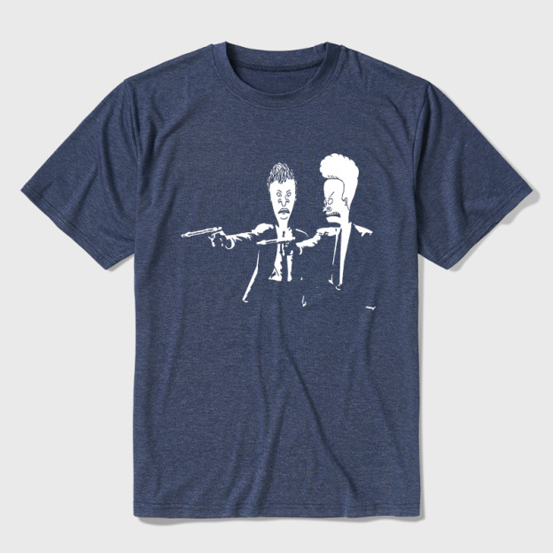 Beavis And Butthead Pulp Fiction Ultra Soft Heather Tees