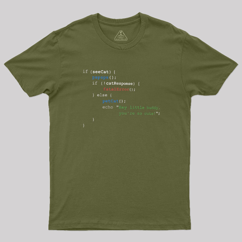 If See Cat Code Geek T-Shirt