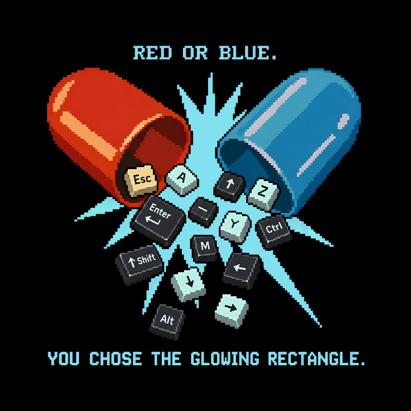 You Chose The Glowing Rectangle Geek T-Shirt