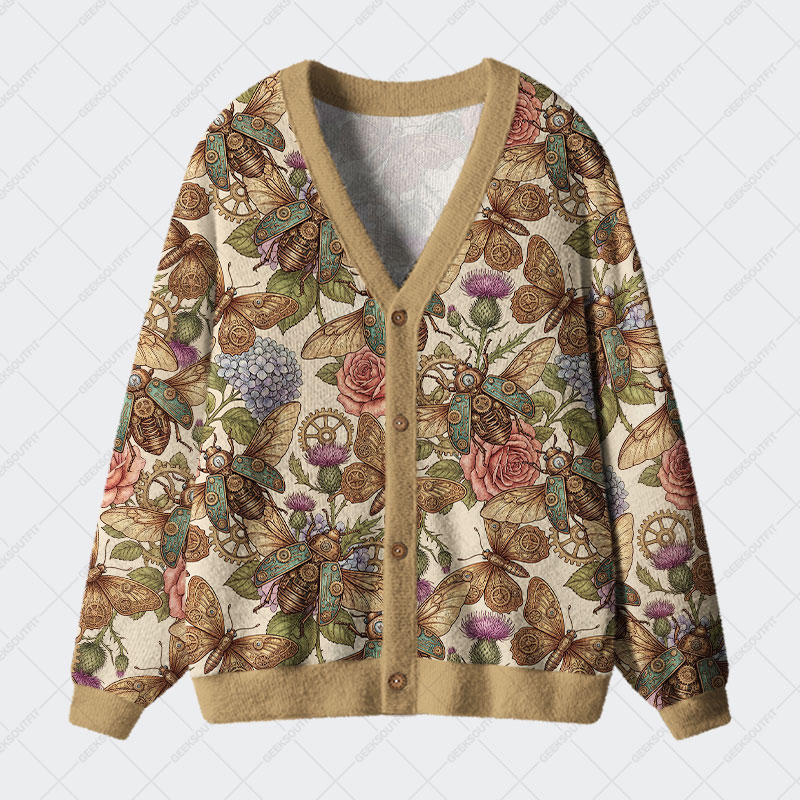 Mechanical Garden Geek Ugly Cardigan Sweaters 