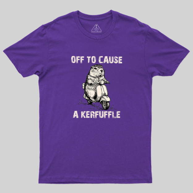 Retro Animal Scooter Mischief Graphic Geek T-Shirt