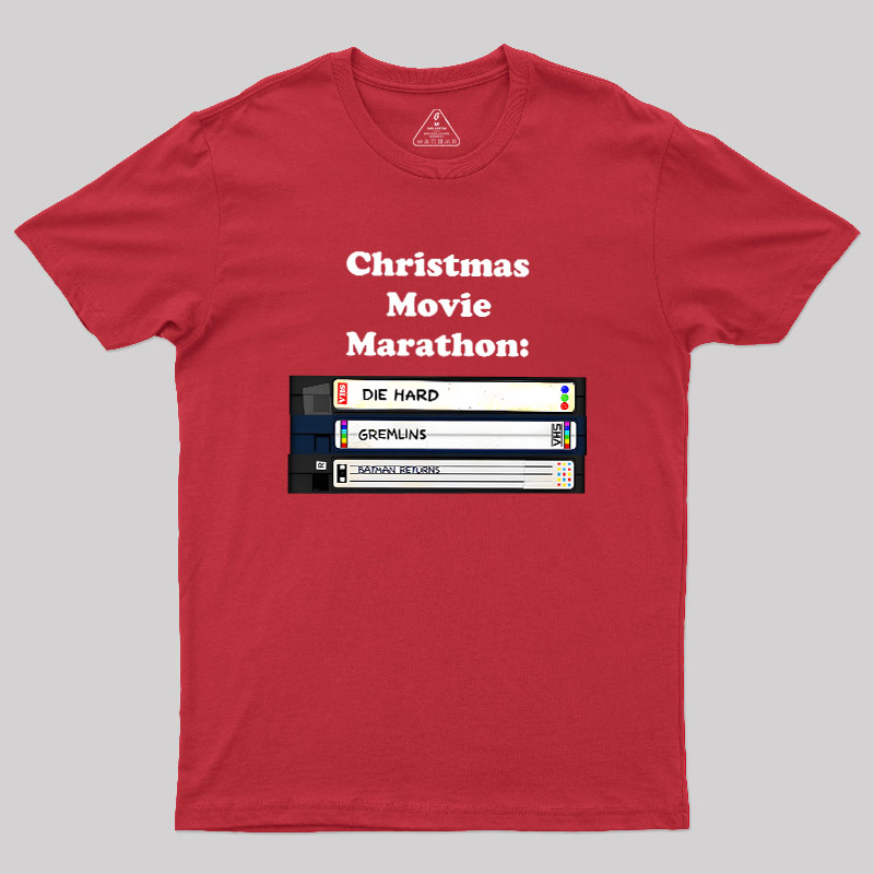 Christmas Movie Marathon Geek T-Shirt