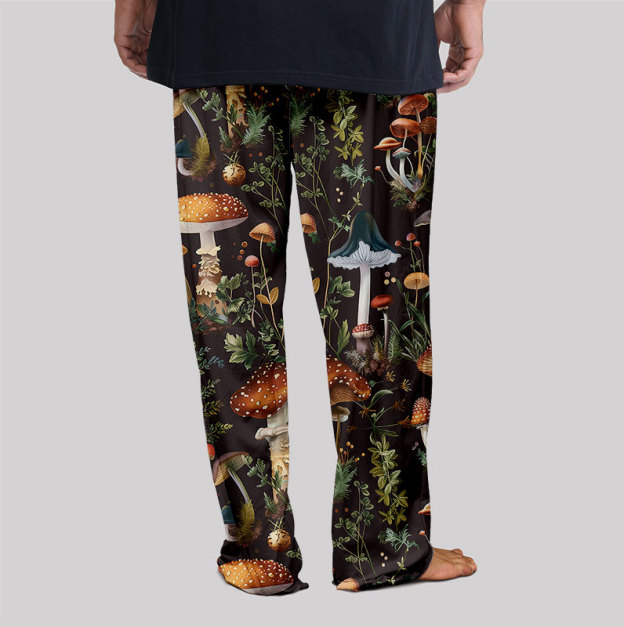 Mushroom Science Retro Geek Loungewear Pants