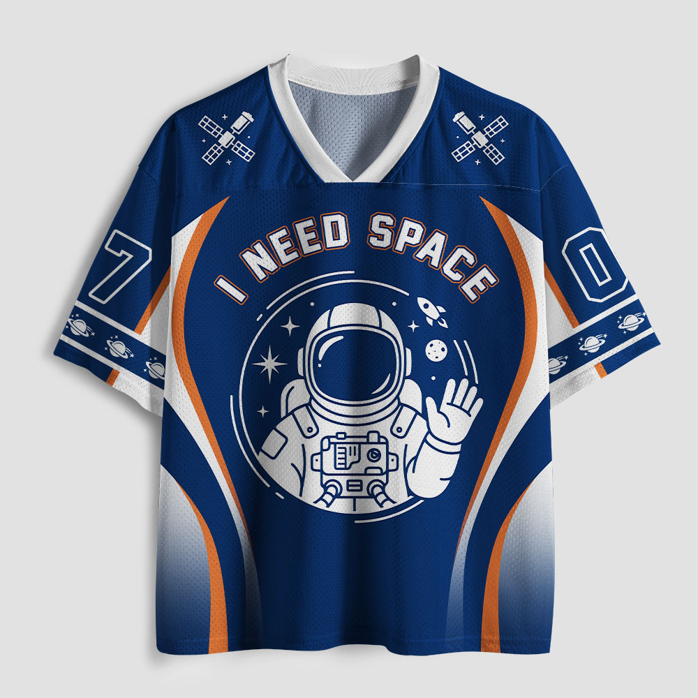 I Need Space Astronaut Geek Mesh Jersey