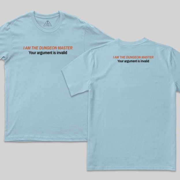I Am The Dungeon Master Front and Back Printed T-Shirt