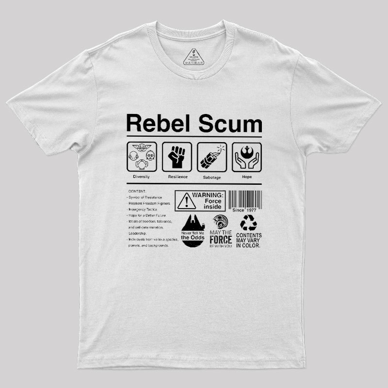 Rebel Scum Label Geek T-Shirt