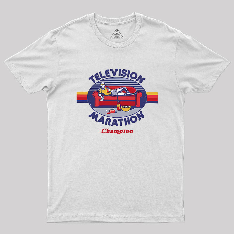 Television Marathon Champion Geek T-Shirt