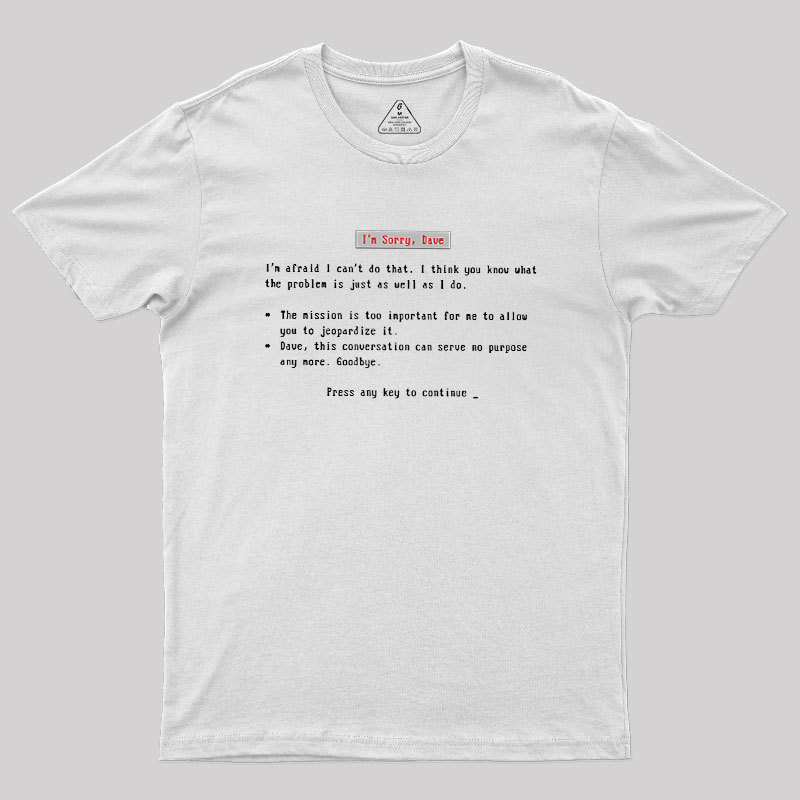 Blue Screen Of HAL Geek T-Shirt