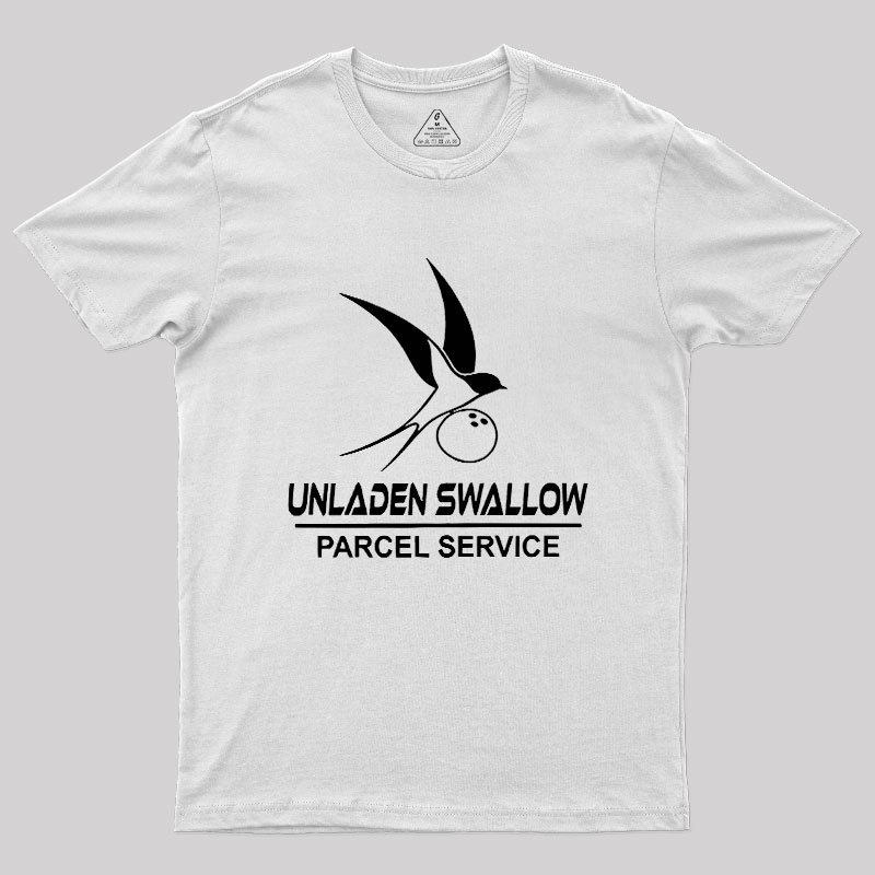 Unladen Swallow Parcel Service Geek T-Shirt