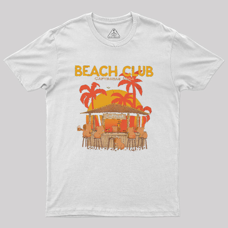 Capybara Beach Club Geek T-Shirt