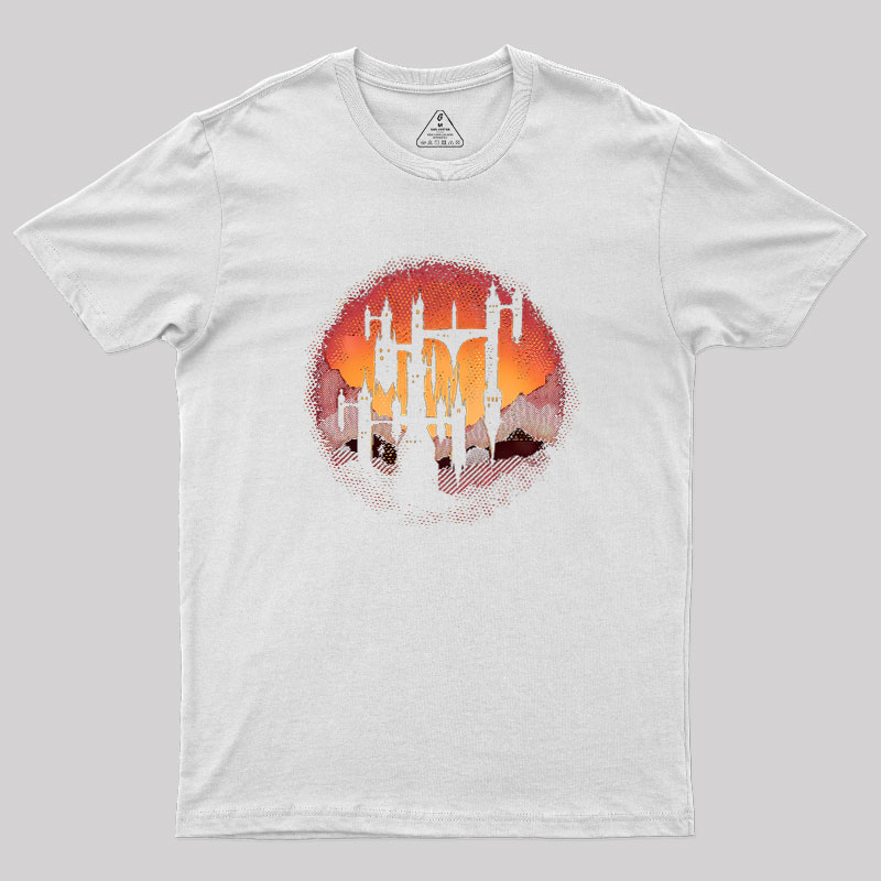Castle Sunset Geek T-Shirt
