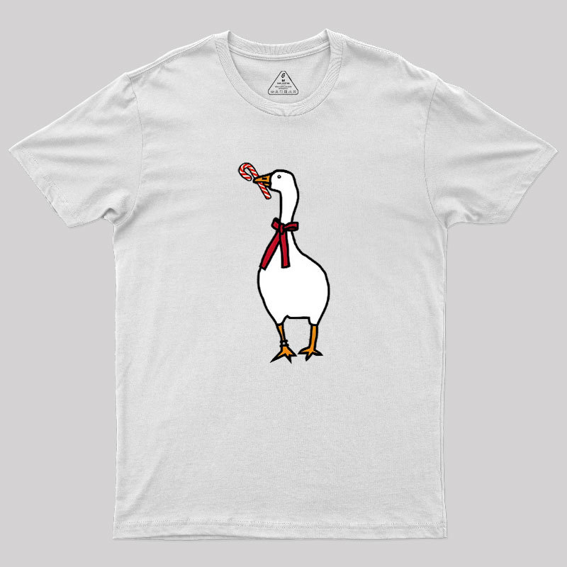 Silly Goose with Candy Cane Geek T-Shirt