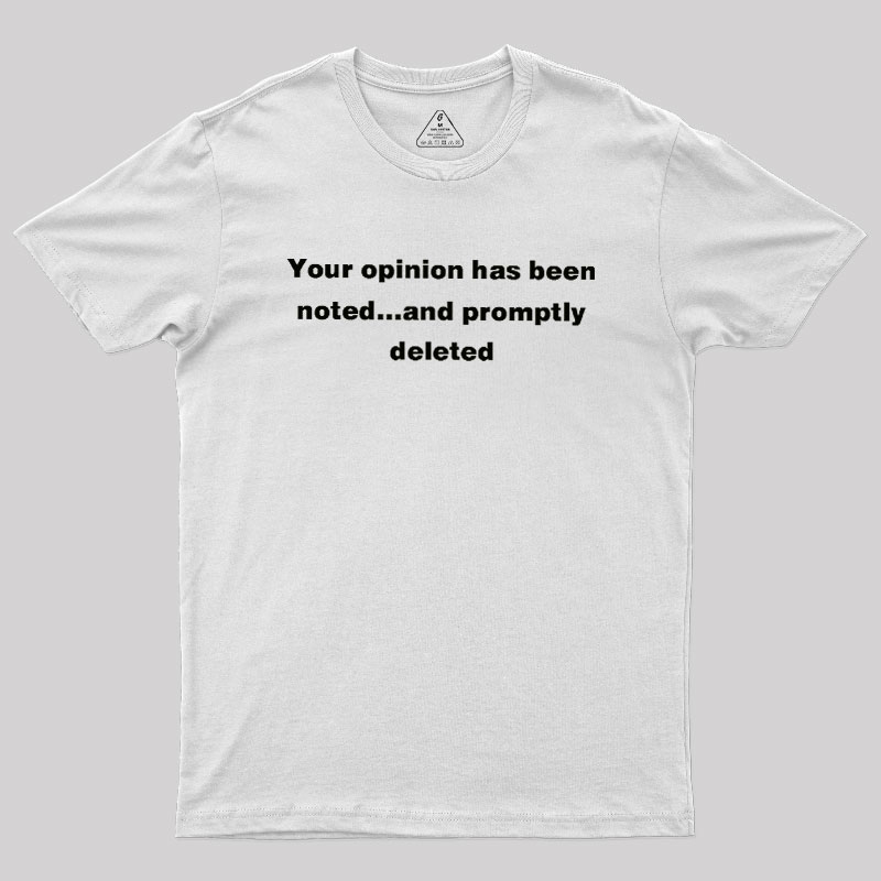 Promptly Deleted Geek T-Shirt