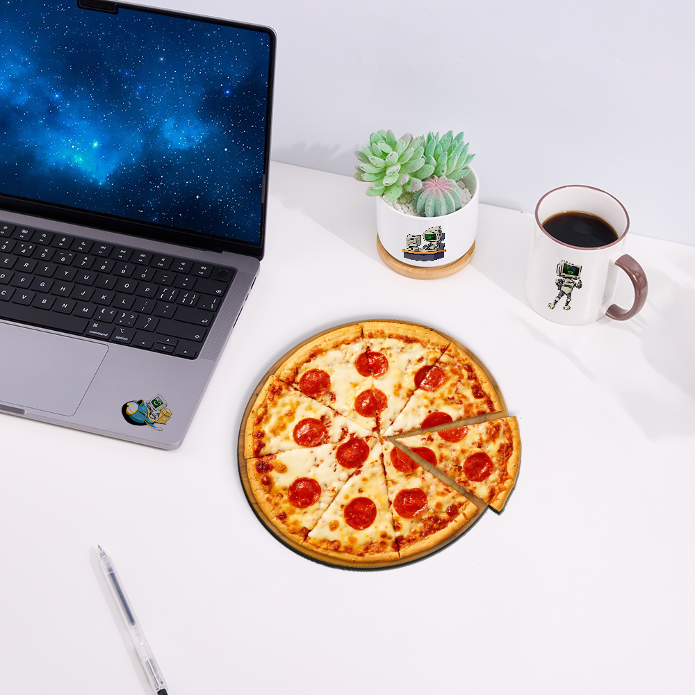 Pizza Funny Geek Novelty Mouse Pad