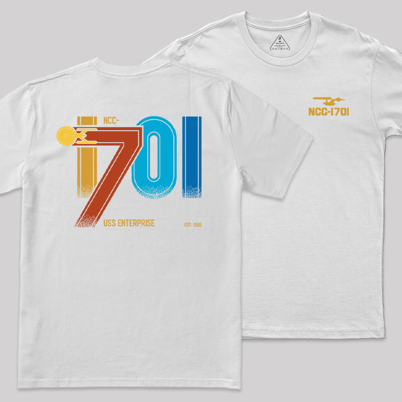 NCC-1701 Front and Back Printed Geek T-Shirt