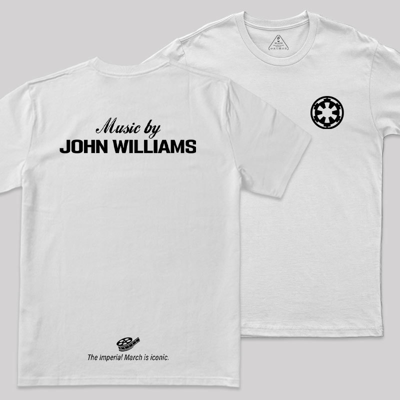 Music By John Williams Front and Back Printed Geek T-Shirt