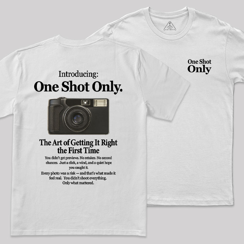 One Shot Only Front and Back Printed Geek T-Shirt