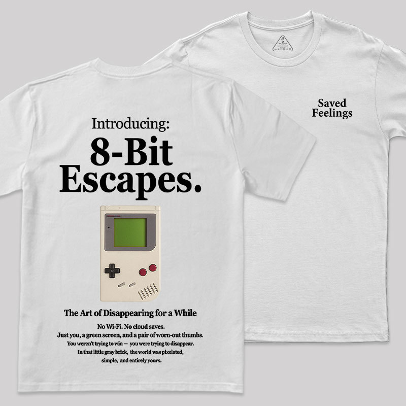 8-Bit Escapes Front and Back Printed Geek T-Shirt
