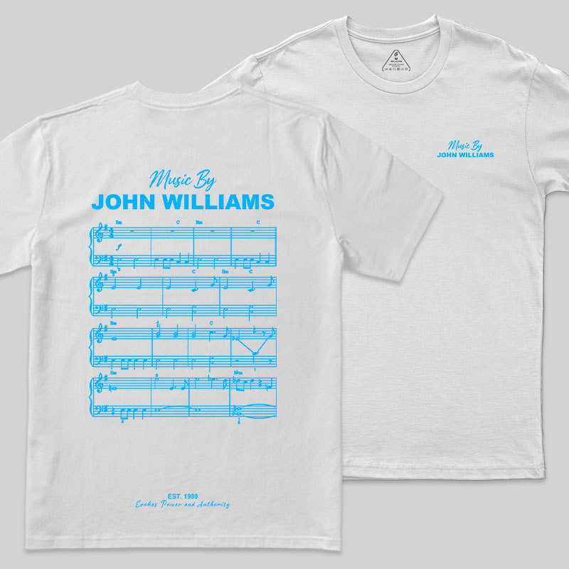 Music by John Williams Front and Back Printing Geek T-Shirt