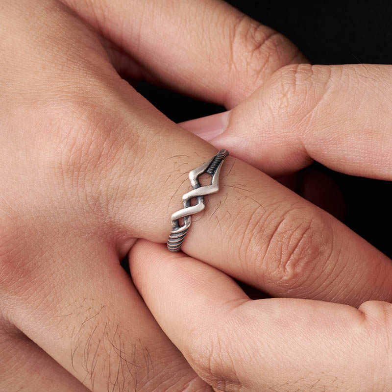 Longinus Geek Silver Band Ring
