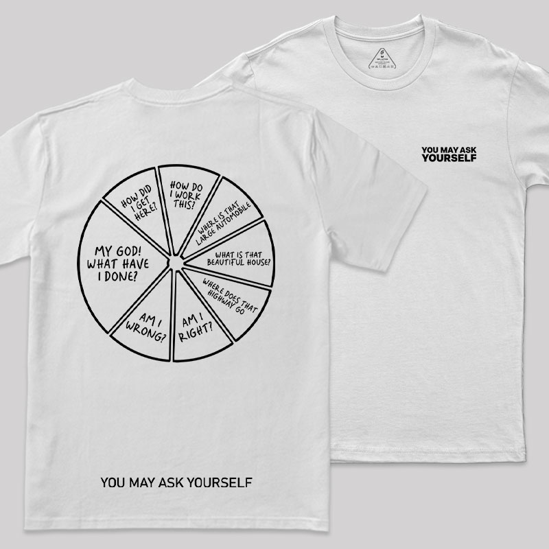 You May Ask Yourself Front and Back Printing Geek T-Shirt