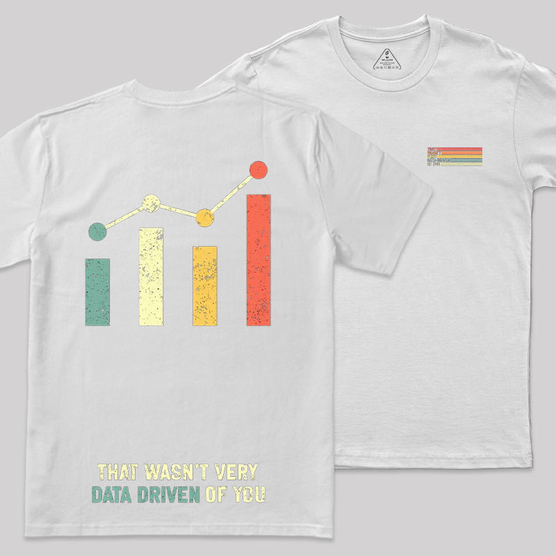 Data-Driven Front and Back Printed Geek T-Shirt