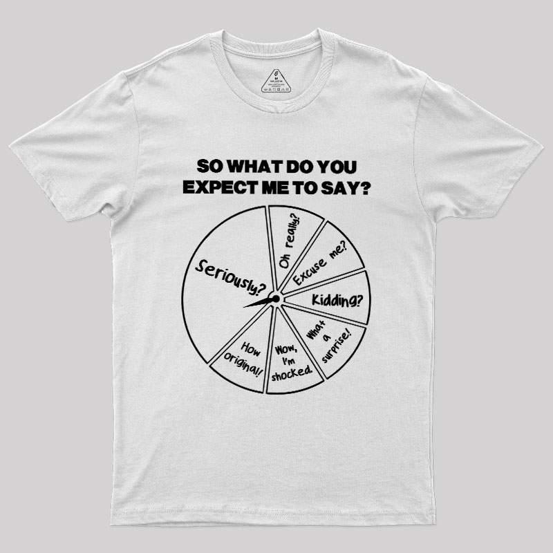 What Do You Expect Me To Say Geek T-Shirt
