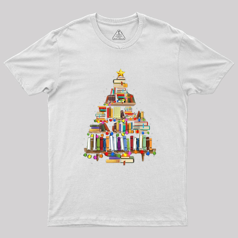 Book Tree Christmas Geek T-Shirt
