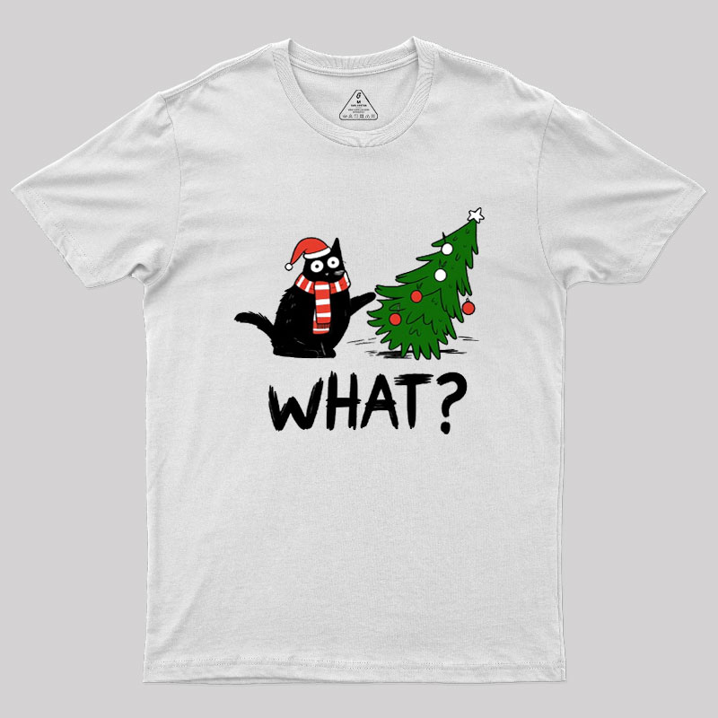 Christmas Cat What Geek T-Shirt