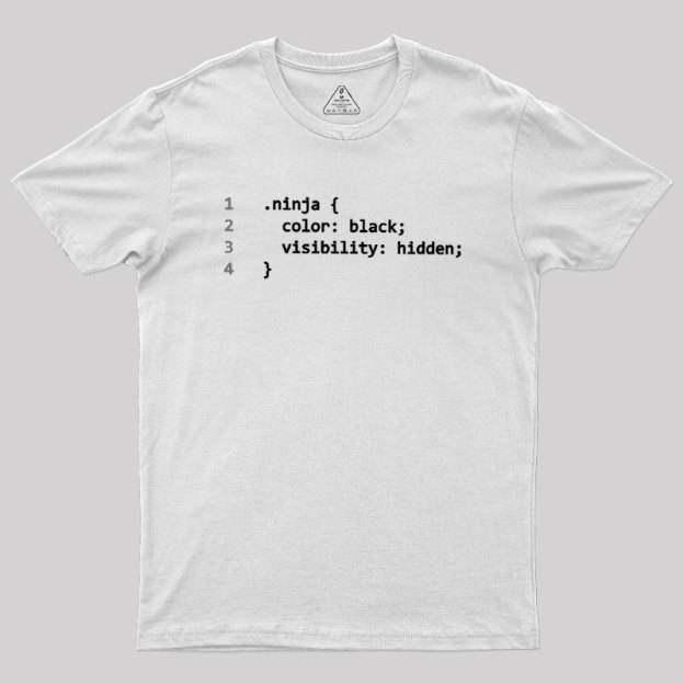 CSS Coding Ninja Geek T-Shirt