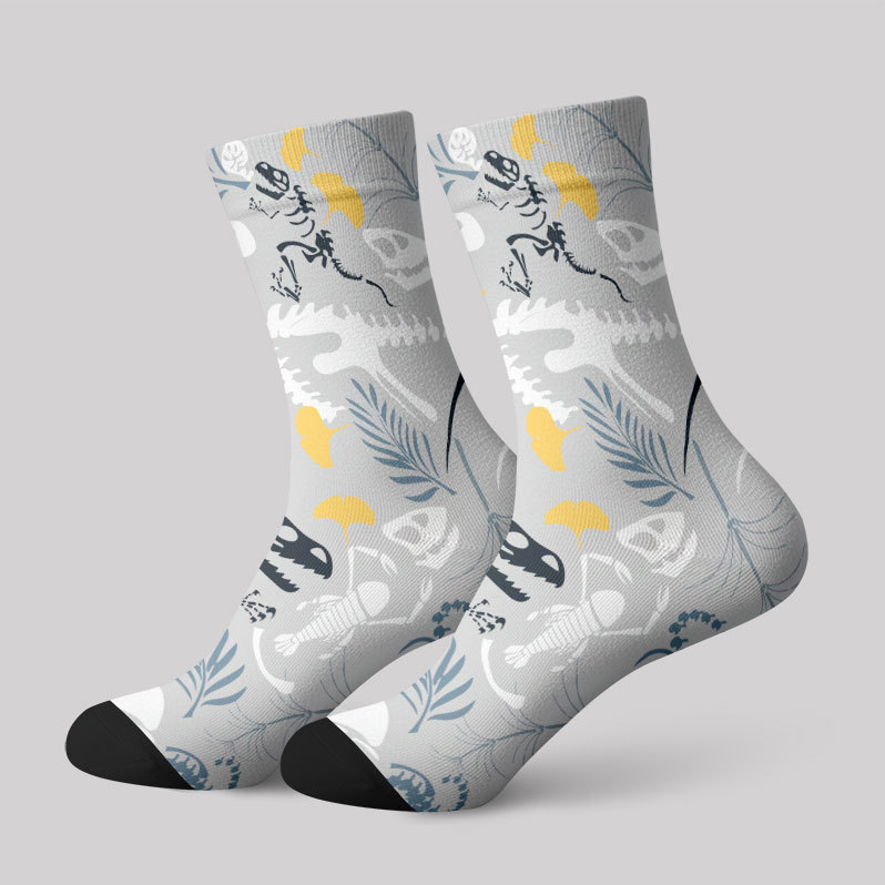 Paleontological Fossils Men's Socks