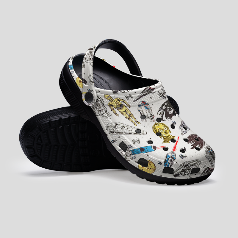 Galactic Heroes Journey Geek Rubber Clogs