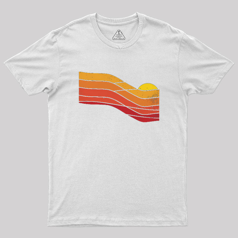 70s Retro Sunset Geek T-Shirt