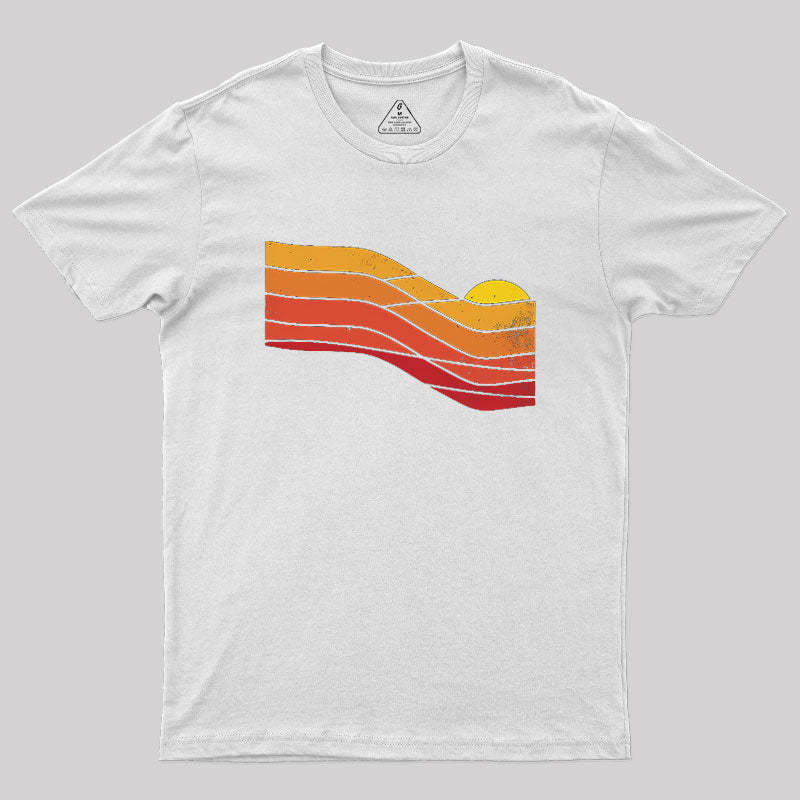 70s Retro Sunset Geek T-Shirt