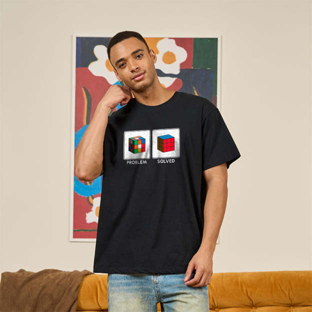 Vintage Colorful Cube Problem Solver T-Shirt