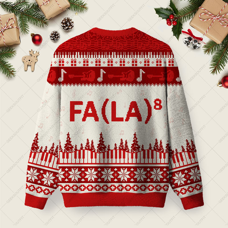 FA(LA)8 Ugly Christmas Fuzzy Fleece Sweatshirt