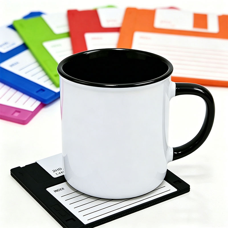 Retro Memory Drive Silicone Coasters 6-Color Set