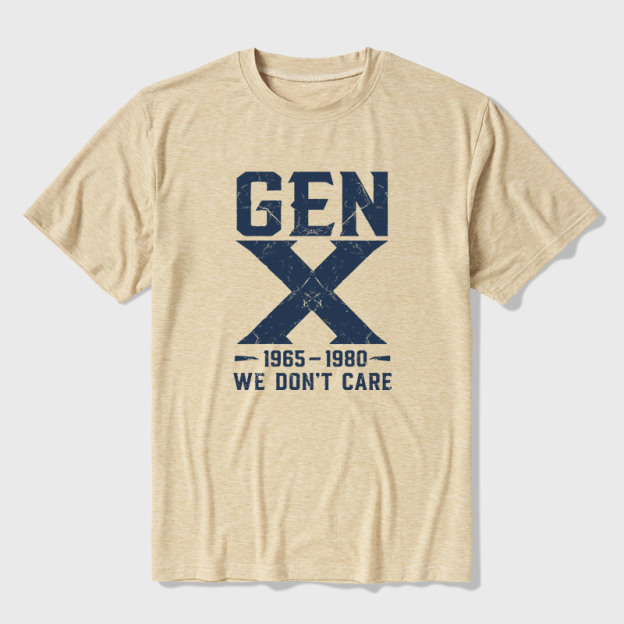 Gen X 1965-1980 We Don't Care Ultra Soft Heather Tee