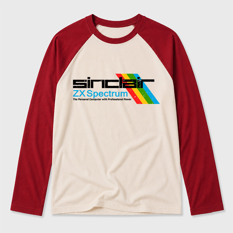 Sinclai ZX Spectrum Geek Retro Raglan Long-Sleeve Tee