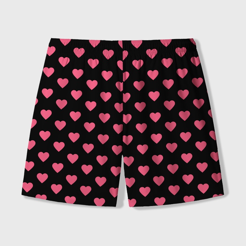 Carl’s Signature Heart Geek Hawaiian Swim Trunks