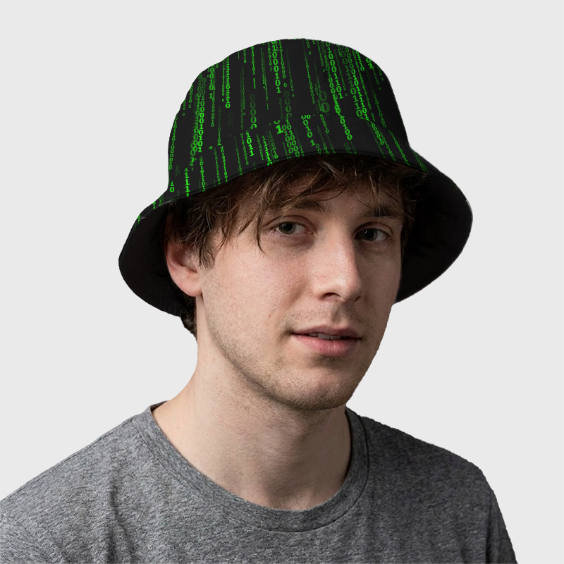 Follow the White Rabbit Black Geek Bucket Hat