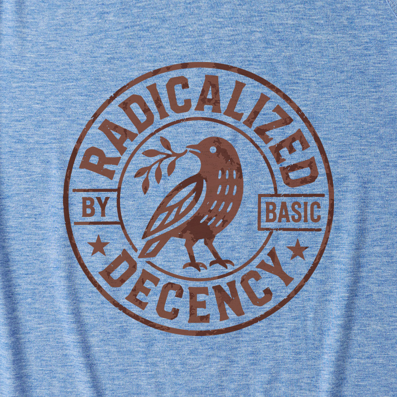 Radicalized By Basic Decency Ultra Soft Heather Tank