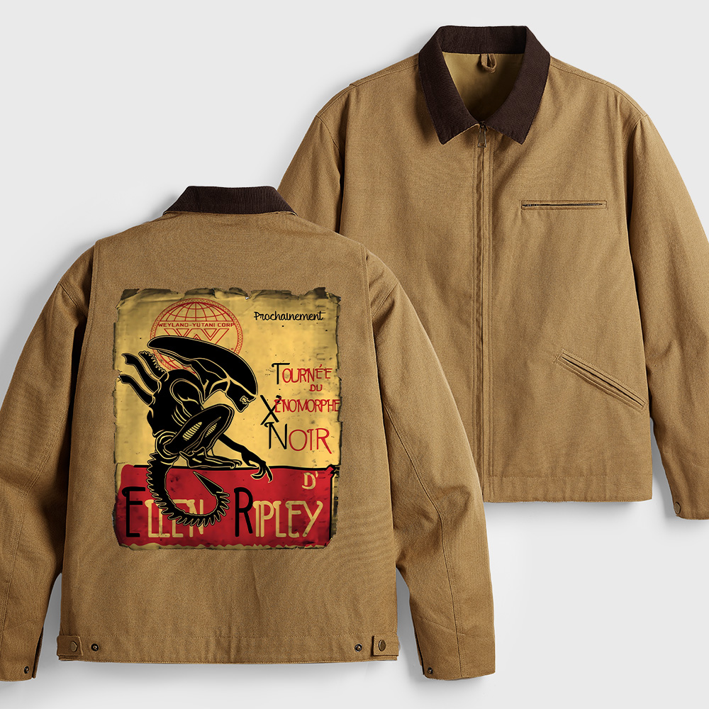 Tour of the Xenomorph Geek Canvas Work Jackets