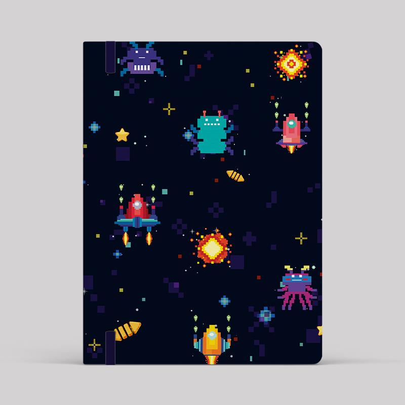 Pixel Style Retro Game Notebook
