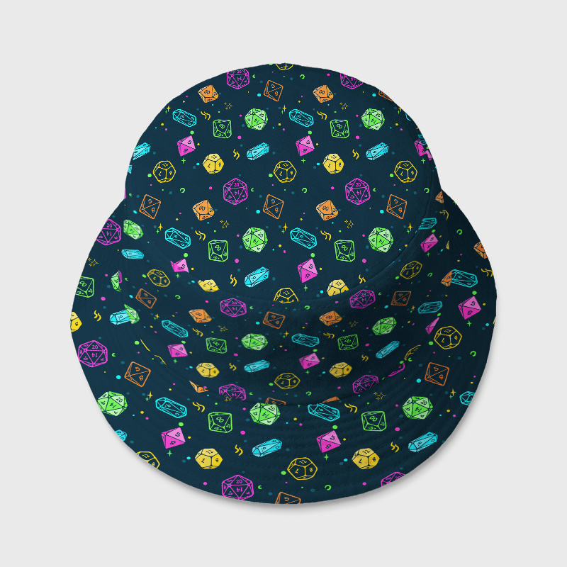 Colorful DND Dice RPG Geek Bucket Hat