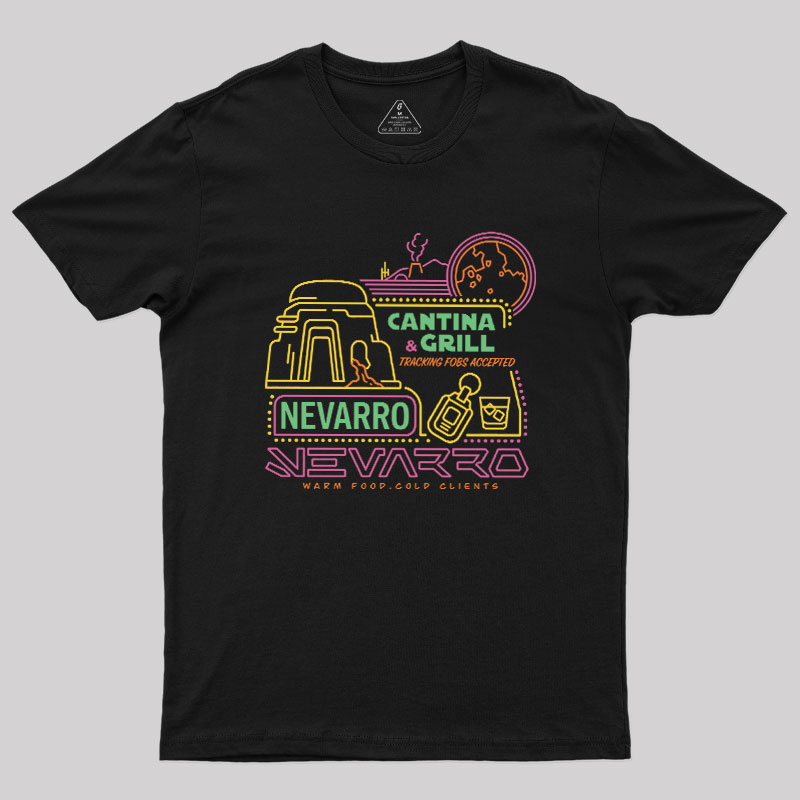 The Bounty Hunter's Cantina Neon Sign Geek T-Shirt