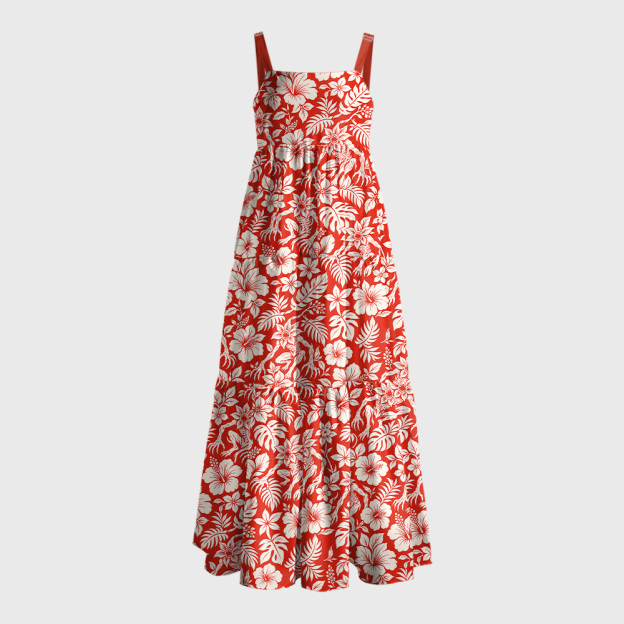 Predatory Bloom Geek Tiered Cami Maxi Dress