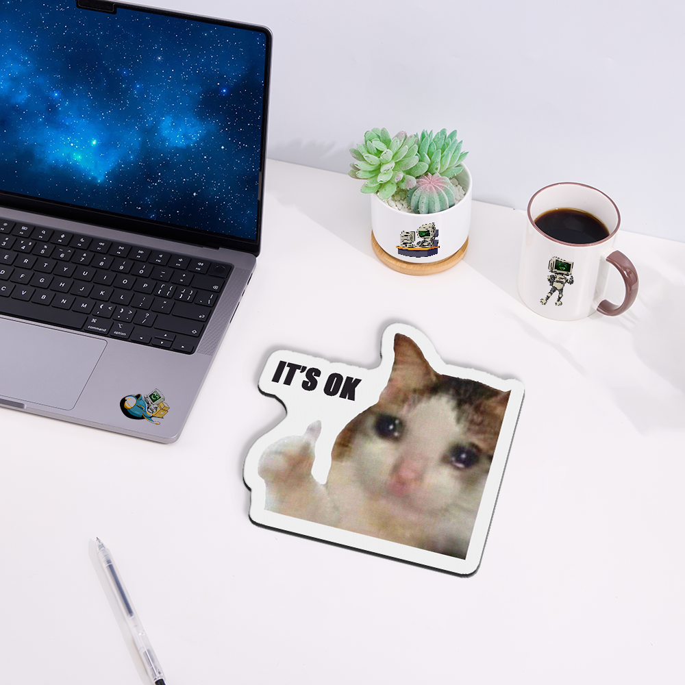 Funny Crying Cat Novelty Mouse Pad