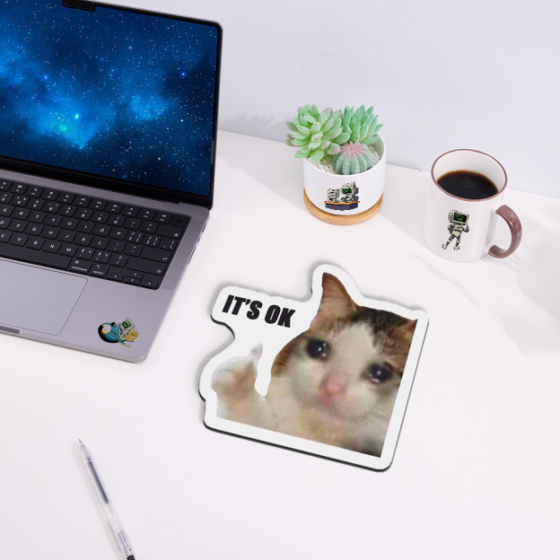 Funny Crying Cat Novelty Mouse Pad